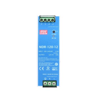 NDR-120-12 MEANWELL 120W 12VDC 10A 115/230VAC Salida única Industrial CARRIL DIN
