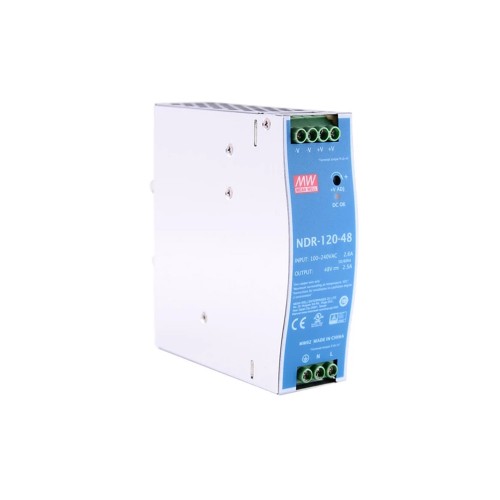 NDR-120-48 MEANWELL 120W 48VDC 2.5A 115/230VAC Salida única Industrial CARRIL DIN