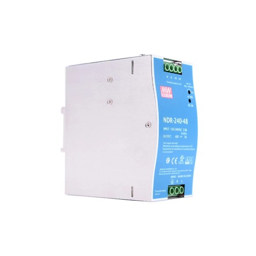 NDR-240-48 MEANWELL 240W 48VDC 5A 115/230VAC Salida única Industrial CARRIL DIN