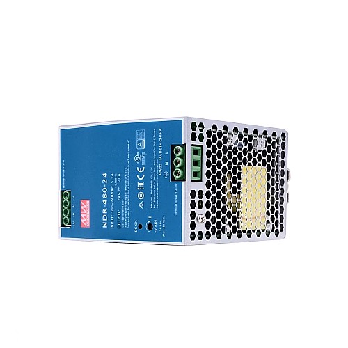 NDR-480-24 MEANWELL 480W 24VDC 20A 115/230VAC Fuente deAlimentación para carril DIN NDR-480-24 MEANWELL 480W 24VDC 20A 115/230VAC Fuente deAlimentación para carril DIN