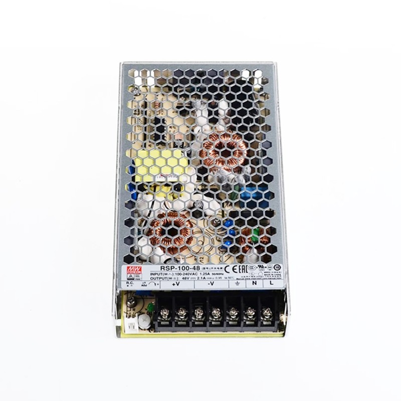 RSP-100-48 MEANWELL 100.8W 48VDC 2.1A 115/230VAC Salida única con función PFC