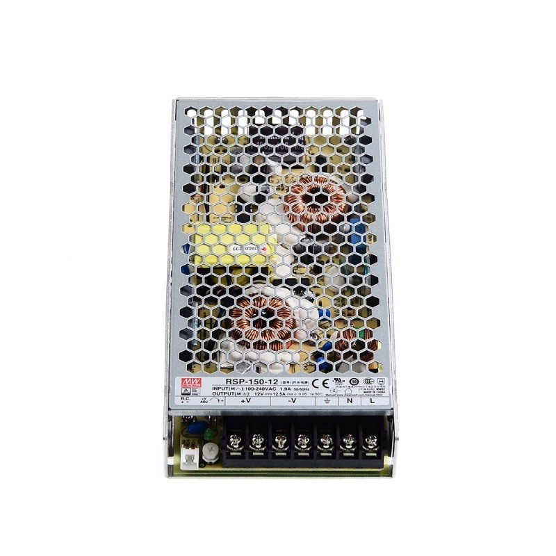 RSP-150-12 MEANWELL 150W 12VDC 12.5A 115/230VAC Salida única con función PFC RSP-150-12 MEANWELL 150W 12VDC 12.5A 115/230VAC Salida única con función PFC
