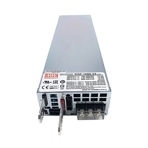 RSP-1600-24 MEANWELL 1608W 24VDC 67A 115/230VAC Fuente de Alimentación con salida única RSP-1600-24 MEANWELL 1608W 24VDC 67A 115/230VAC Fuente de Alimentación con salida única