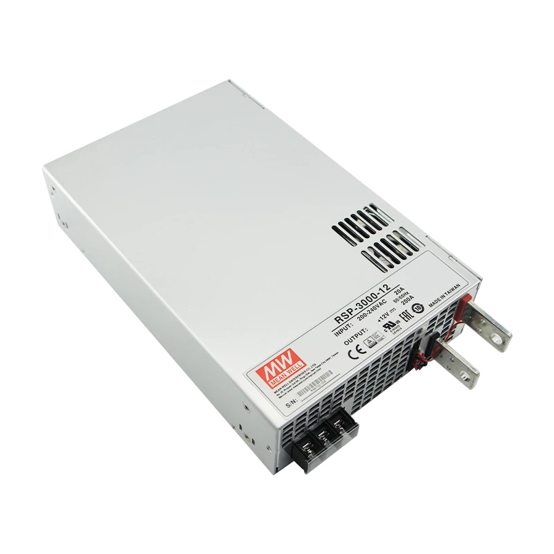 RSP-3000-12 MEANWELL 2400W 12VDC 200A 180/230VAC Fuente de Alimentación con salida única