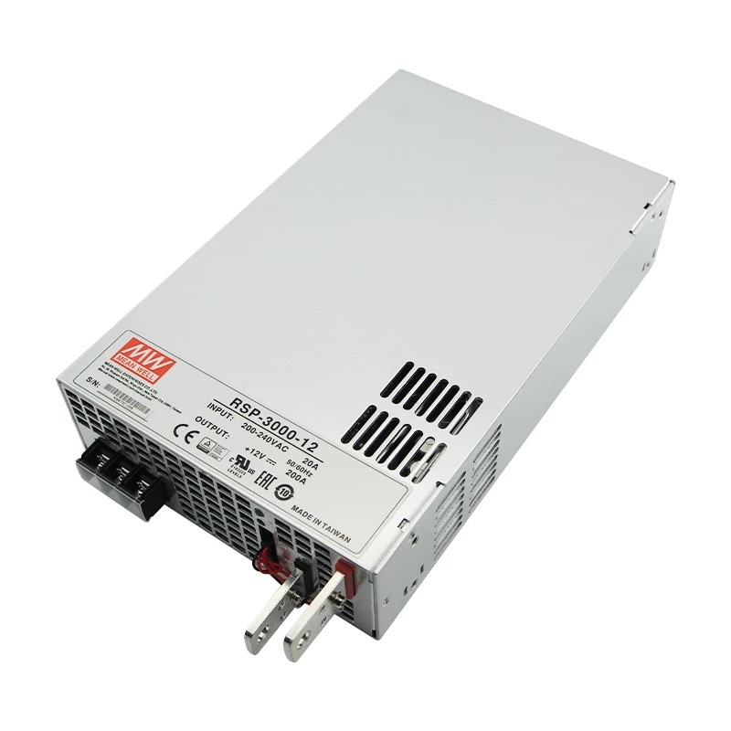 RSP-3000-12 MEANWELL 2400W 12VDC 200A 180/230VAC Fuente de Alimentación con salida única