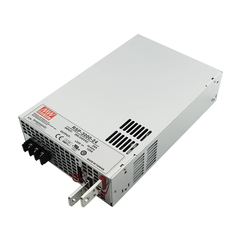 RSP-3000-24 MEANWELL 3000W 24VDC 125A 180/230VAC Fuente de Alimentación con salida única