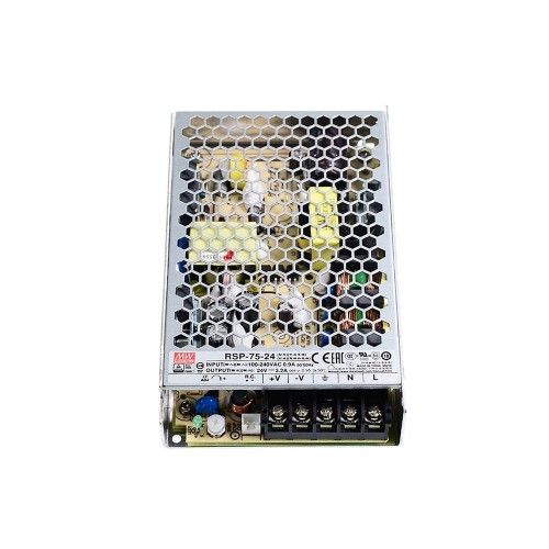 RSP-75-24 MEANWELL 76.8W 24VDC 3.2A 115/230VAC Salida única con función PFC