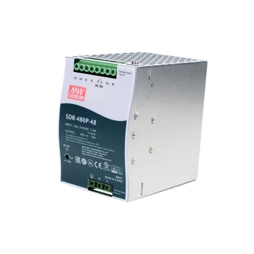 SDR-480P-48  480W 48VDC 10A 115/230VAC Salida única Industrial DIN RAIL con PFC y función paralela