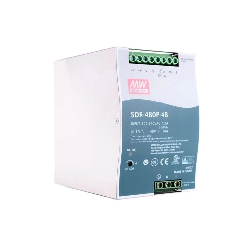 SDR-480P-48  480W 48VDC 10A 115/230VAC Salida única Industrial DIN RAIL con PFC y función paralela