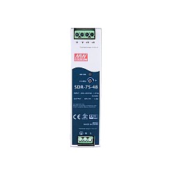 SDR-75-48  76.8W 48VDC 1.6A 115/230VAC Salida única Industrial DIN RAIL con fuente de Alimentación