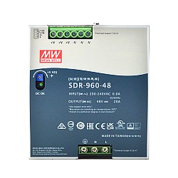 SDR-960-48 MEANWELL 960W 48VDC 20A 230VAC con función PFC Fuente de Alimentación de riel DIN