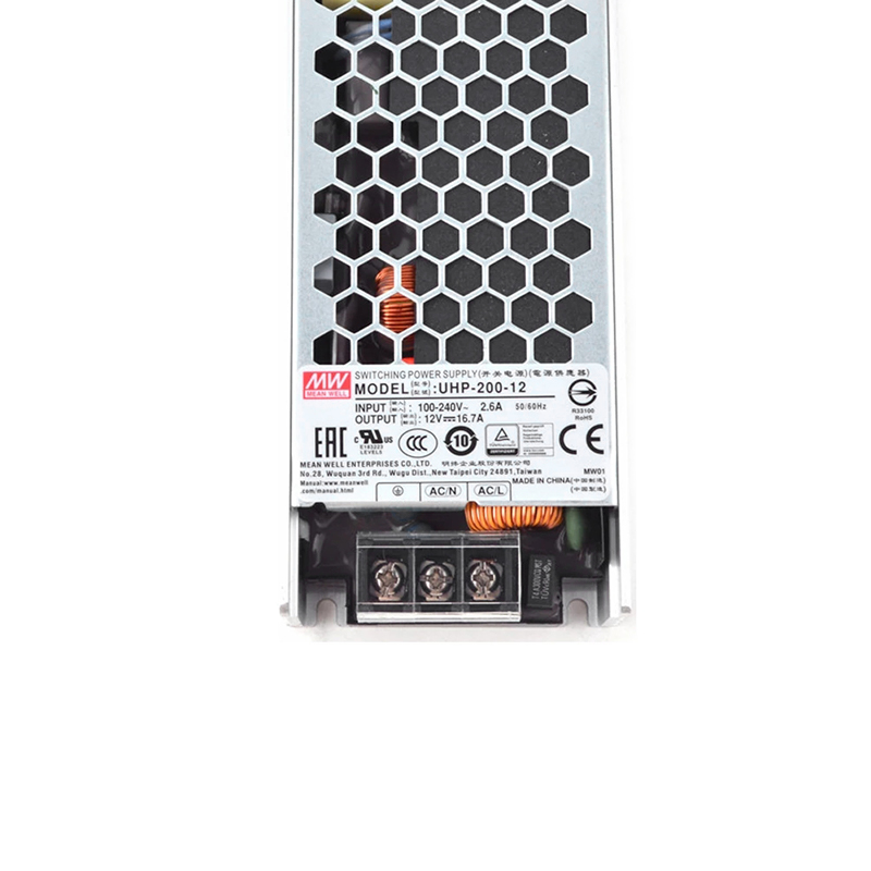 UHP-200-12  200.4W 12VDC 16.7A 115/230VAC Tipo delgado con fuente de Alimentación conmutada PFC