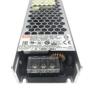 UHP-200-55  201.6W 55VDC 3.6A 115/230VAC Tipo delgado con fuente de Alimentación conmutada PFC
