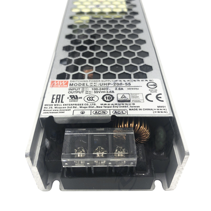 UHP-200-55  201.6W 55VDC 3.6A 115/230VAC Tipo delgado con fuente de Alimentación conmutada PFC