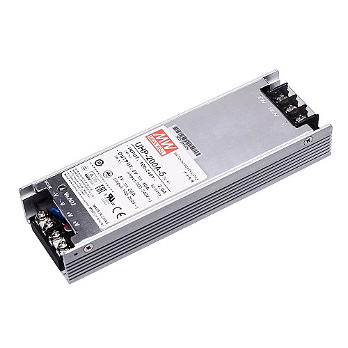 UHP-200A-5 MEANWELL 200W 5VDC 40A 115/230VAC Tipo delgado con fuente deAlimentación conmutada PFC