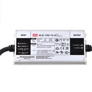 XLG-100-12-A MEANWELL 96W 12VDC 8A 115/230VAC Driver LED de modo de potencia constante