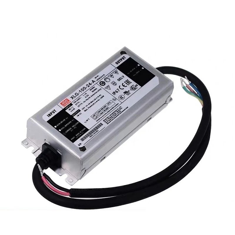 XLG-100-24-A MEANWELL 96W 24VDC 4A 115/230VAC Driver LED de modo de potencia constante