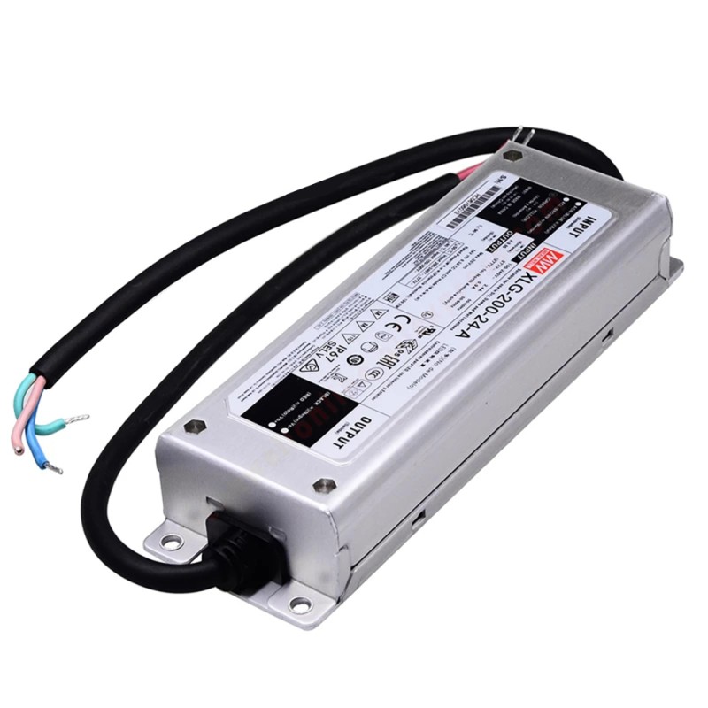 XLG-200-24-A MEANWELL 199.2W 24VDC 8.3A 115/230VAC Driver LED de modo de potencia constante