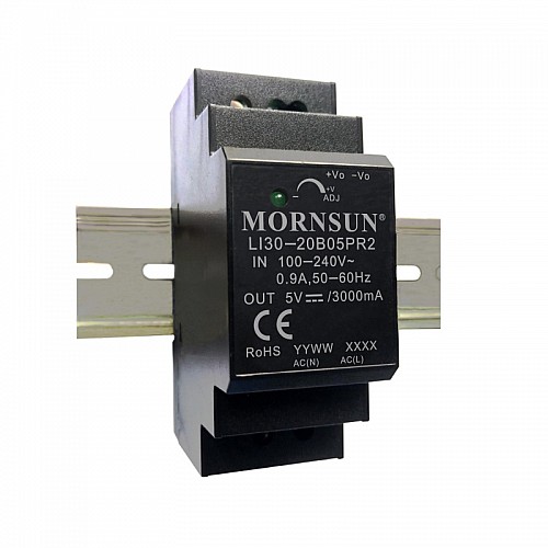 30W 24V 1.5A 85-264VAC/120-370VDC Carril DIN Fuente de alimentación conmutada