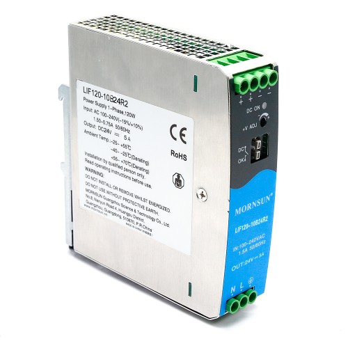 120W 55V 2.2A 85-264VAC/120-370VDC Carril DIN Fuente de alimentación conmutada con función PFC