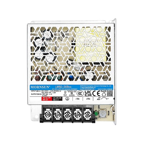 50W 24V 2.2A 85-264VAC/120-370VDC Fuente de alimentación conmutada