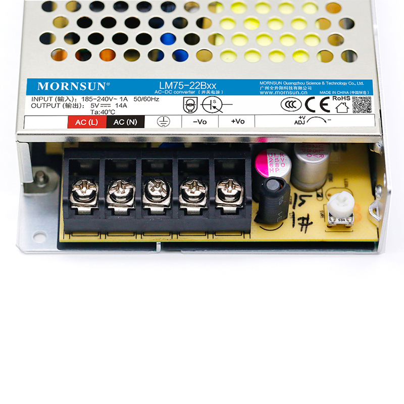 75W 24V 3.2A 165-264VAC/200-370VDC Fuente de alimentación conmutada