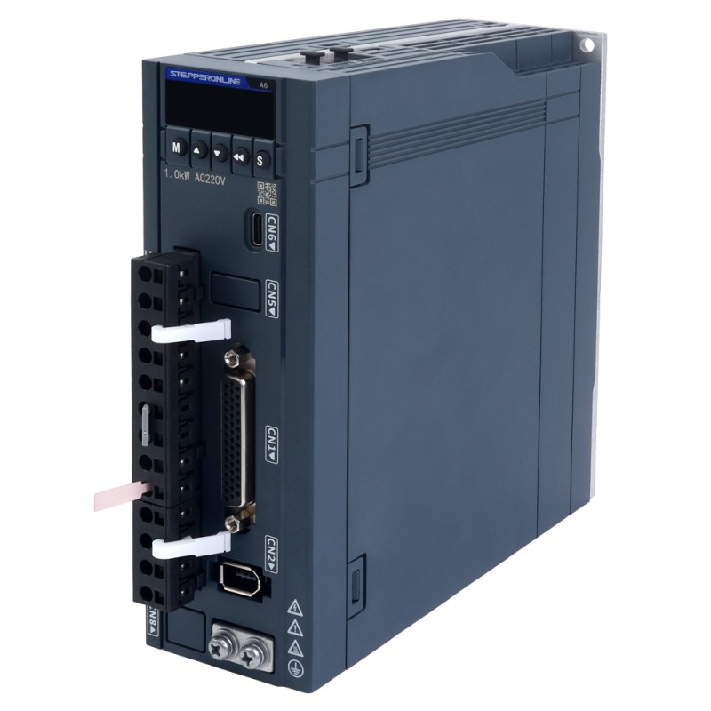Kit de servomotor AC A6H Serie 850W RS485 1500rpm 5,39Nm codificador absoluto 17 bits IP67 - A6H-RS850H2A1-M17 | StepperOnline