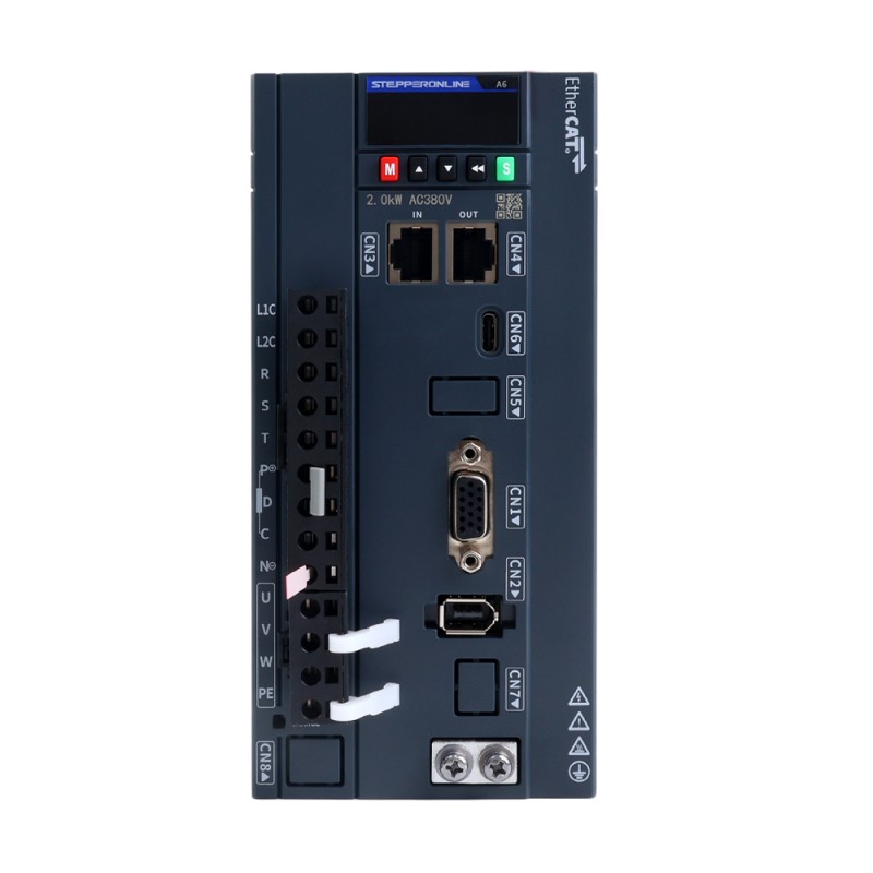 Kit de servomotor AC A6 Serie 2500W EtherCAT 3000rpm 7,96Nm codificador absoluto 17 bits IP67 - A6-EC2500H3A1-M17 | StepperOnline