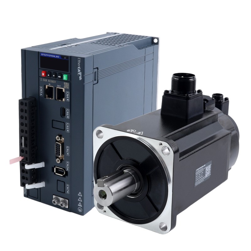 Kit de servomotor AC A6 Serie 2000W EtherCAT 3000rpm 6,37Nm con freno codificador absoluto 17 bits IP67 - A6-EC2000H3B1-M17 | StepperOnline
