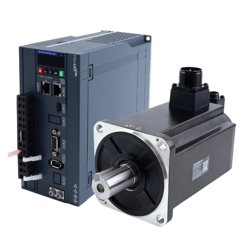 Kit de servomotor AC A6 Serie 2500W EtherCAT 3000rpm 7,96Nm codificador absoluto 17 bits IP67 - A6-EC2500H3A1-M17 | StepperOnline
