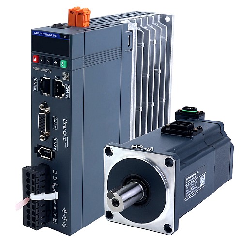 Kit de Motor Servo AC EtherCAT Serie A6 400W STO Safe Torque Off 3000rpm 1,27Nm con Freno Encoder Absoluto 17 Bits IP67 - A6-EC400H2B1-M17-STO | StepperOnline Kit de Motor Servo AC EtherCAT Serie A6 400W STO Safe Torque Off 3000rpm 1,27Nm con Freno Encoder Absoluto 17 Bits IP67 - A6-EC400H2B1-M17-STO | StepperOnline
