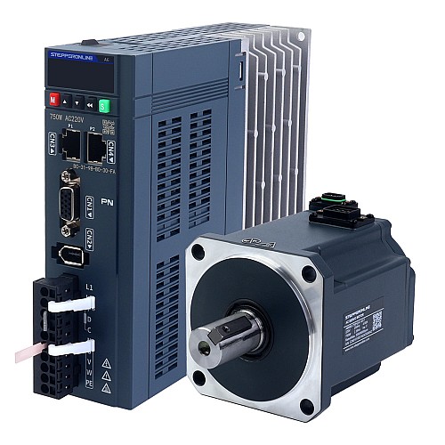Kit de servomotor de CA PROFINET de 750W serie A6, codificador absoluto de 17 bits, 3000rpm, 2,39Nm, IP67 - A6-PN750H2A1-M17 | StepperOnline