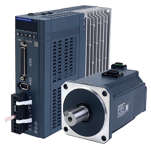 Kit de servomotor de CA RS485 de 750W serie A6, 3000rpm, 2,39Nm con freno, codificador absoluto de 17 bits IP67 - A6-RS750H2B1-M17 | StepperOnline Kit de servomotor de CA RS485 de 750W serie A6, 3000rpm, 2,39Nm con freno, codificador absoluto de 17 bits IP67 - A6-RS750H2B1-M17 | StepperOnline