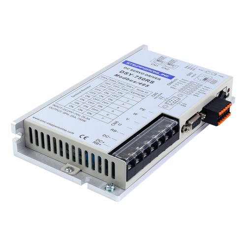 Servomotor de DC RS485 de 750W, serie DSY, 24-70VDC, 2,39Nm con freno, 3000rpm, codificador incremental de 17 bits, IP65 - DSY-RS750L2B2-M17S | StepperOnline