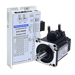 Servomotor deDC RS485 de 200W, serie DSY, 24-70VDC, 0,637Nm, 3000rpm, codificador incremental de 17 bits, IP65