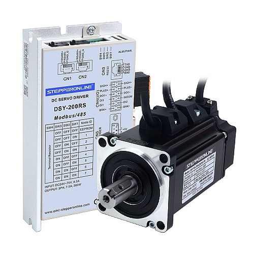 Servomotor de DC RS485 de 200W serie DSY 24-70VDC 0,637Nm con freno 3000rpm codificador incremental de 17 bits IP65 Servomotor de DC RS485 de 200W serie DSY 24-70VDC 0,637Nm con freno 3000rpm codificador incremental de 17 bits IP65