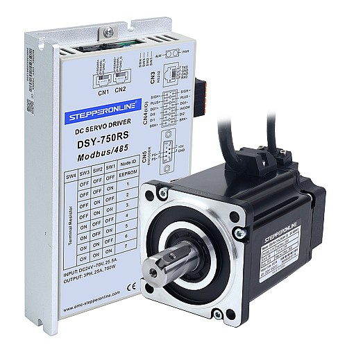 Servomotor de DC RS485 de 750W, serie DSY, 24-70VDC Codificador incremental de 17 bits, 2,39Nm, 3000rpm, IP65 Servomotor de DC RS485 de 750W, serie DSY, 24-70VDC Codificador incremental de 17 bits, 2,39Nm, 3000rpm, IP65