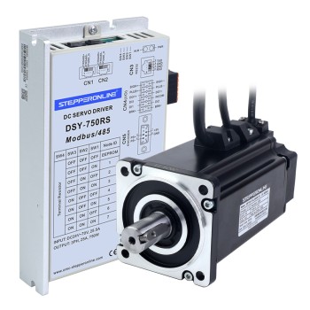 Servomotor de DC RS485 de 750W, serie DSY, 24-70VDC, 2,39Nm con freno, 3000rpm, codificador incremental de 17 bits, IP65