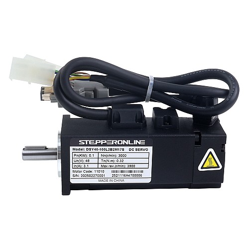 Servomotor de DC RS485 de 100W serie DSY 24-70VDC 0,318Nm con freno 3000rpm codificador incremental de 17 bits IP65 Servomotor de DC RS485 de 100W serie DSY 24-70VDC 0,318Nm con freno 3000rpm codificador incremental de 17 bits IP65