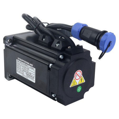 Servomotor de DC RS485 de 750W, serie DSY, 24-70VDC, 2,39Nm con freno, 3000rpm, codificador incremental de 17 bits, IP65 - DSY-RS750L2B2-M17S | StepperOnline