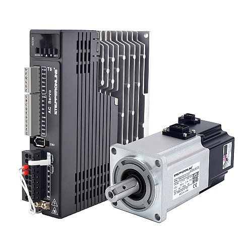 Kit de servomotor de CA de 400W  serie T6, 3000rpm, 1,27Nm con freno, codificador de 23bits, IP67