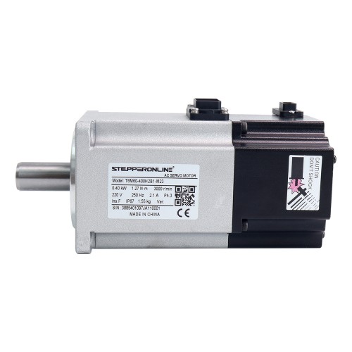 Kit de servomotor de CA de 400W  serie T6, 3000rpm, 1,27Nm con freno, codificador de 23bits, IP67