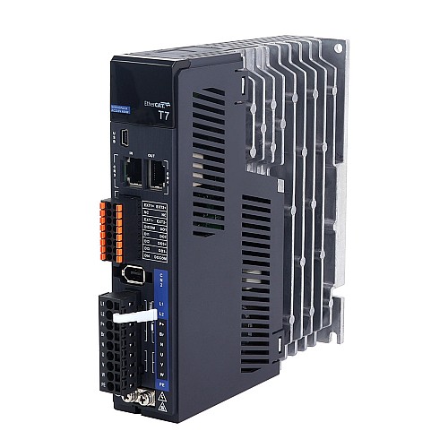 Kit de servomotor de CA de 400W  serie T7 EtherCAT 3000rpm 1,27Nm con freno, codificador de 23bits, IP67