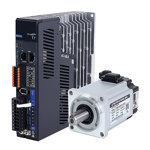 Kit de servomotor de CA de 400W serie T7 EtherCAT 3000rpm 1,27Nm Codificador de 23bits IP67 - T7-EC400H2A1-M23 | StepperOnline Kit de servomotor de CA de 400W serie T7 EtherCAT 3000rpm 1,27Nm Codificador de 23bits IP67 - T7-EC400H2A1-M23 | StepperOnline