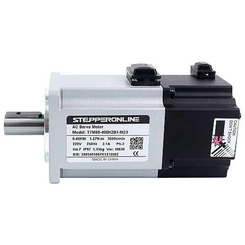 Kit de servomotor de CA de 400W  serie T7 EtherCAT 3000rpm 1,27Nm con freno, codificador de 23bits, IP67