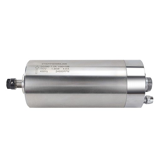 Motor de husillo refrigerado por agua 110V 1.5KW 24000RPM 400Hz ER11 Collet VFD110V AC husillo Motor de husillo refrigerado por agua 110V 1.5KW 24000RPM 400Hz ER11 Collet VFD110V AC husillo