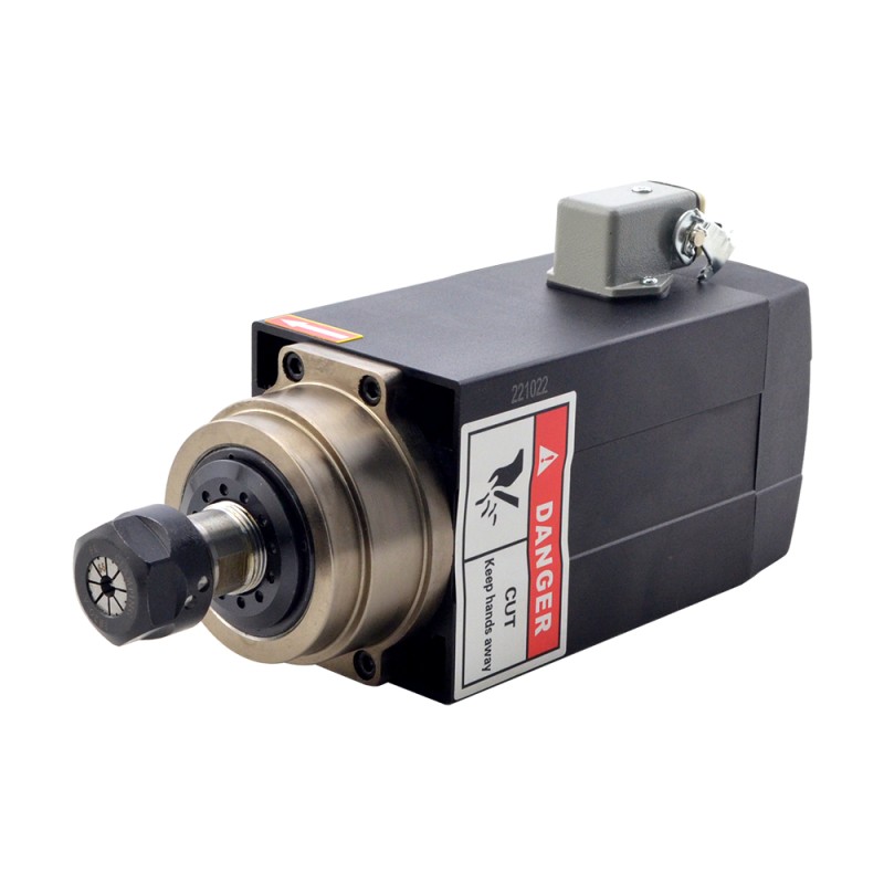 Motor de husillo cuadrado Refrigerado por aire 110V 1.5KW 24000RPM 400Hz ER20 Collet VFD110V AC Husillo