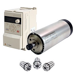 Motor de husillo refrigerado por aire 220V 1.5KW  Φ80x193.5mm y kit accionamiento de frecuencia variable 2HP 1.5KW 7.0A