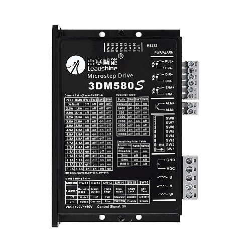 Drivers para motores digital trifásico Leadshine 0.5-8.0A 20-50VDC para motor Nema 17, 23, 24, 34 Drivers para motores digital trifásico Leadshine 0.5-8.0A 20-50VDC para motor Nema 17, 23, 24, 34