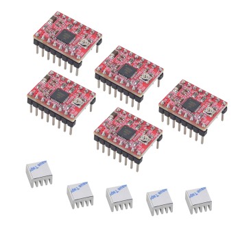 Módulo de Drivers para motores A4988 con disipador de calor para impresora 3d Reprap